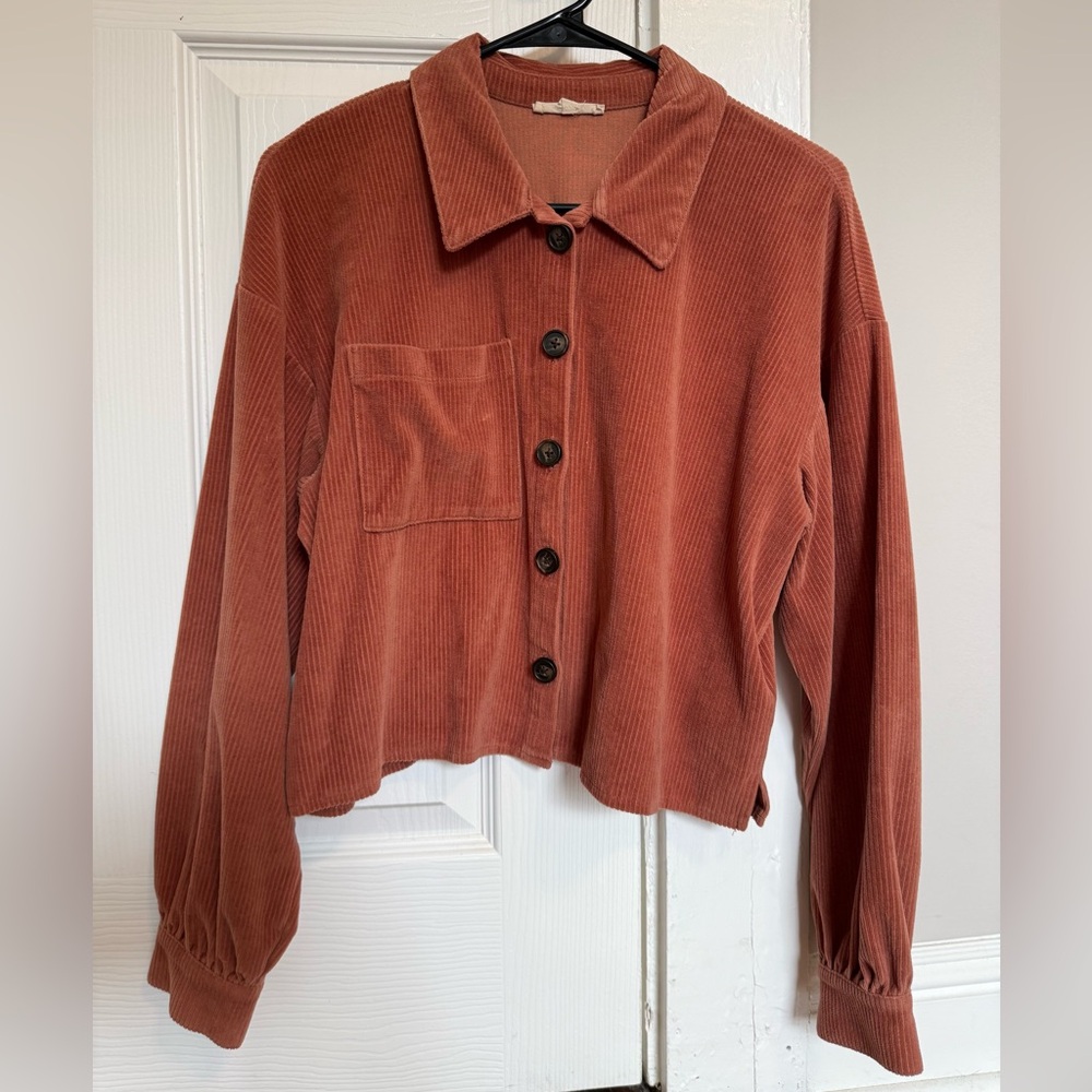 Madewell Rust Corduroy Button-Down Shirt